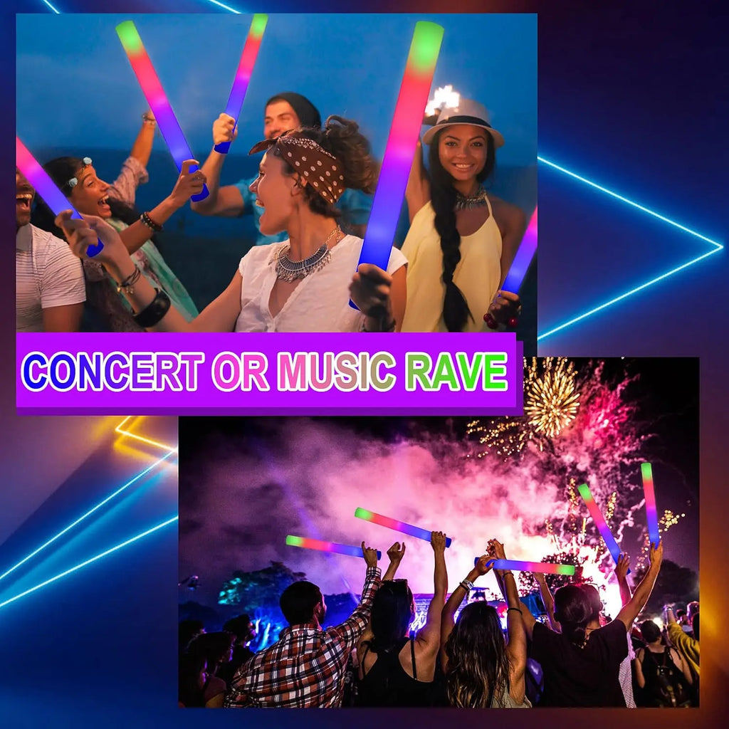 110pcs LED Foam Glow Sticks Glow Party Supply