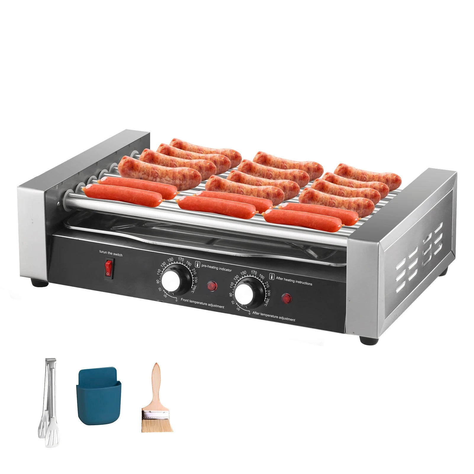 17 Hot Dogs Capacity Hotdog Machine Grill Cooker