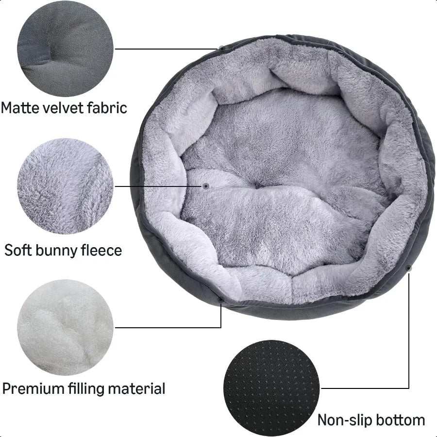Medium Dog Cat Bed Washable Anti-Slip