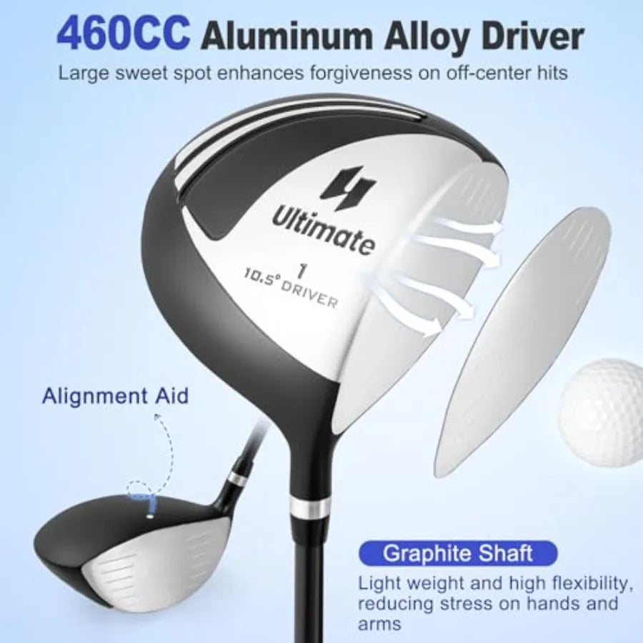 9 10 12 Pieces Men's Complete Golf Clubs Set