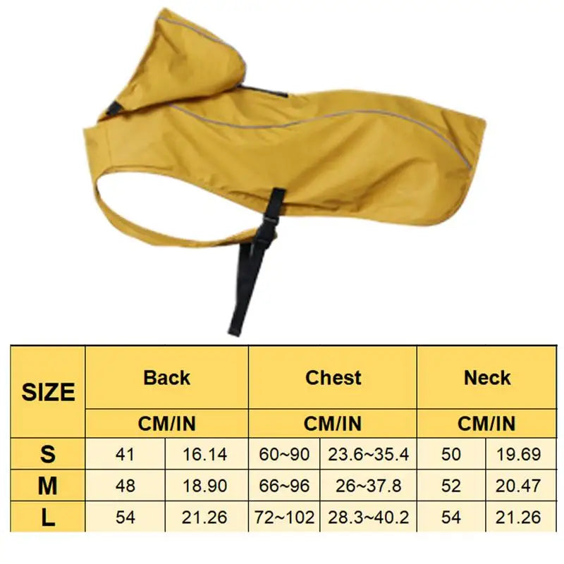 Lightweight Pet Rain Jacket  Hooded