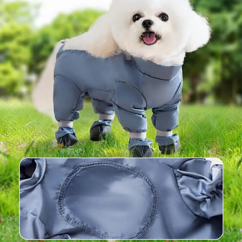 Waterproof Dog Boots With Suspenders