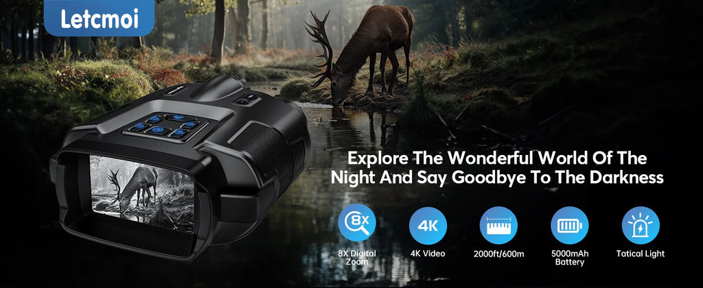 Rechargeable Binoculars Digital Zoom Infrared Tactical Telescope