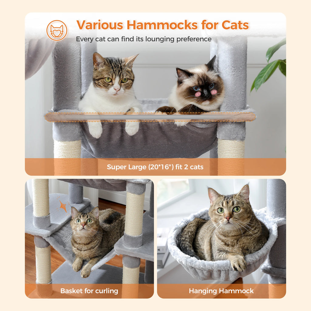 Large Cat Tree For Indoor Cat Climbing