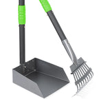 Pet Waste Removal Scoop Tray and Rake Set,