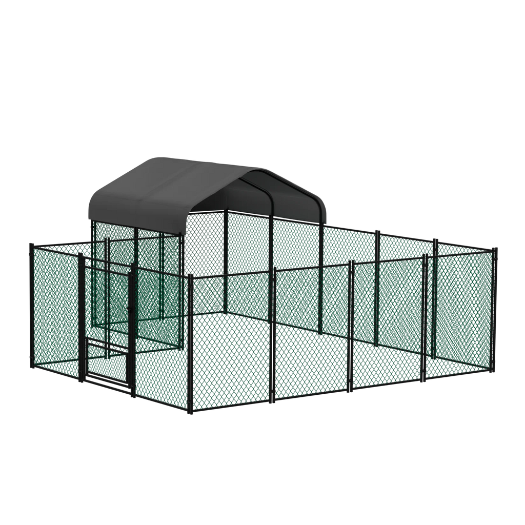 Chicken Coop Pen Metal with Cover Portable