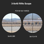 Rifle Scope, Illuminated, Optical, With Mounts