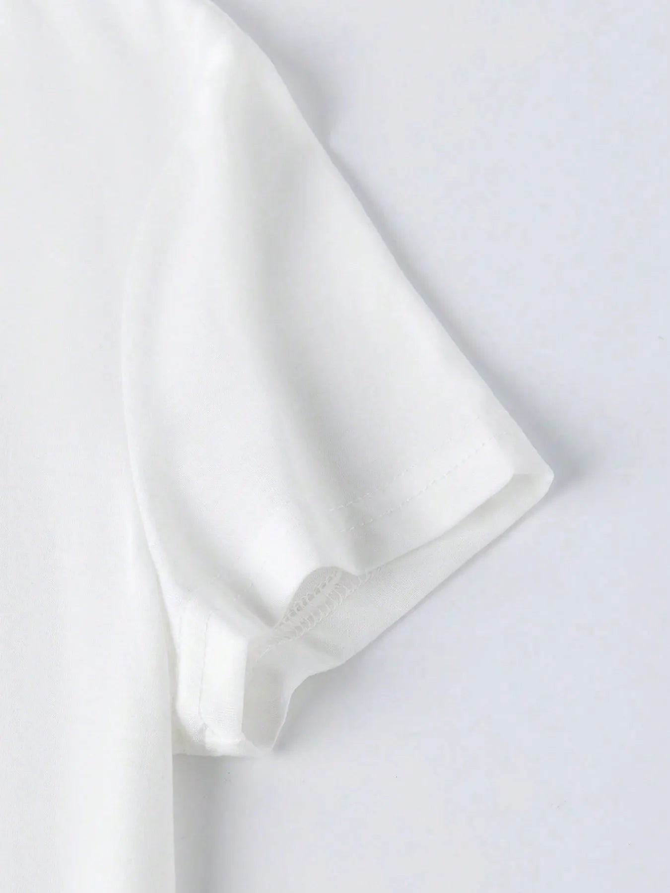 White Short Sleeve Shirt Women's Fashion.