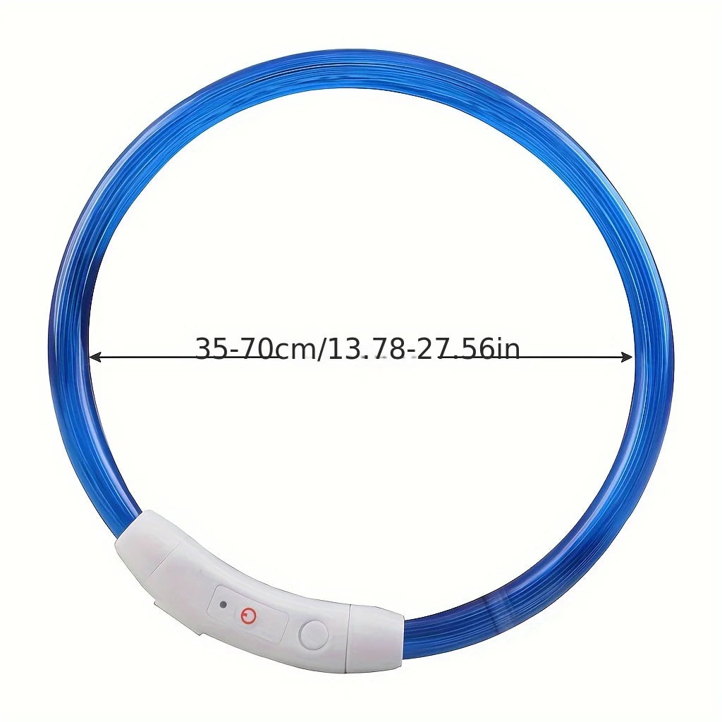 LED Glowing Dog Collar USB Rechargeable