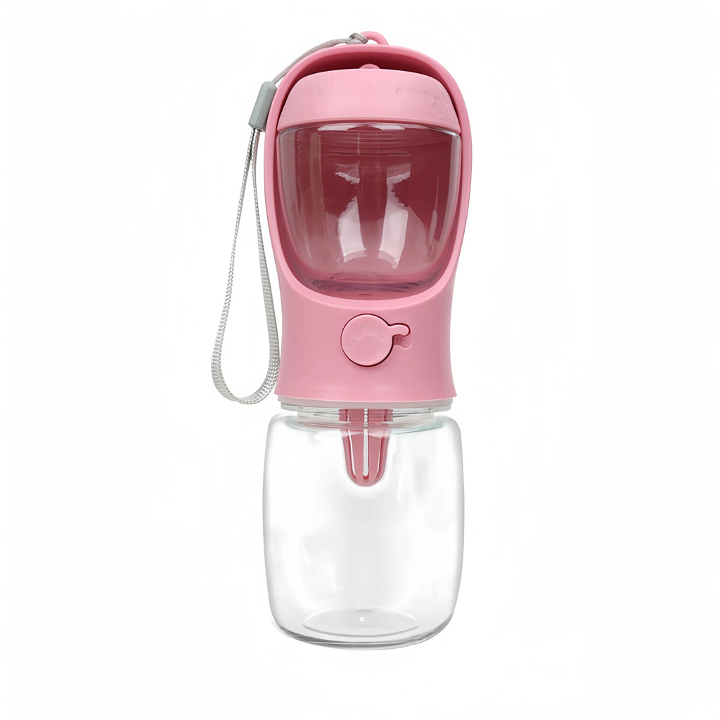 Portable Dog Cat Water Bottle with Food Storage