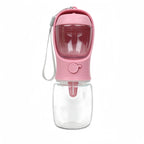 Portable Dog Cat Water Bottle with Food Storage