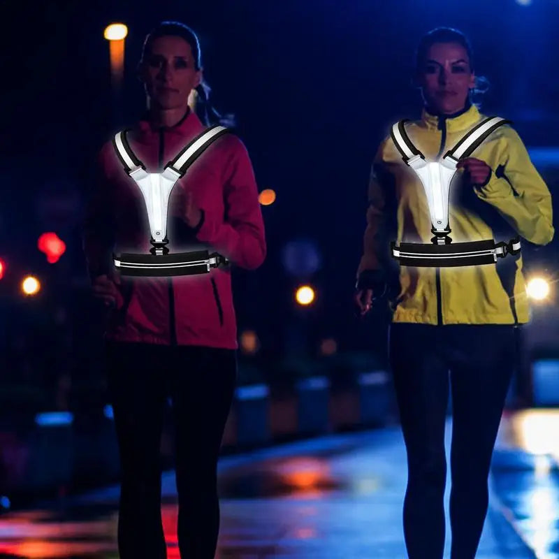 Running Light Vest Reflective Gear With Belt Bag