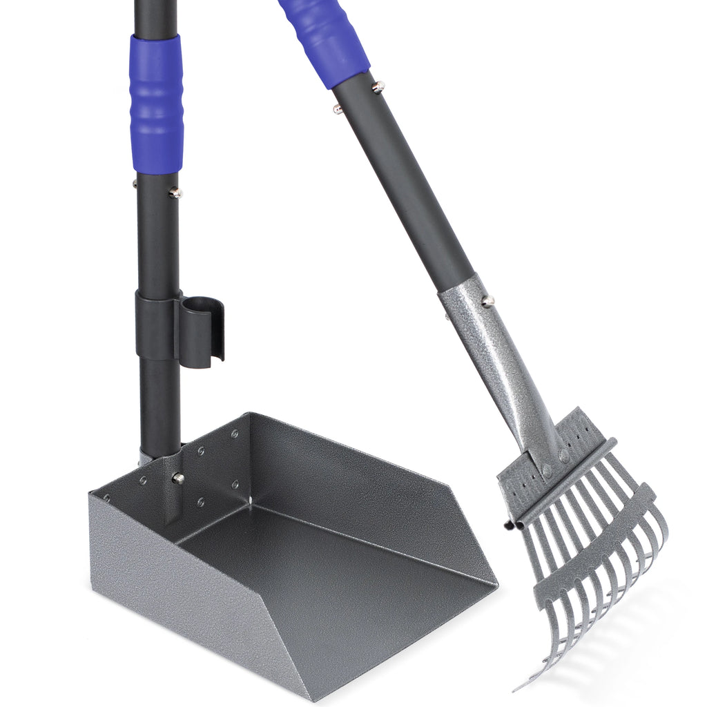 Pet Waste Removal Scoop Tray and Rake Set,
