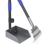 Pet Waste Removal Scoop Tray and Rake Set,