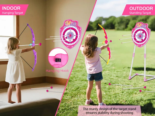 Night-Light Bow Arrow Guns Toy For Girls
