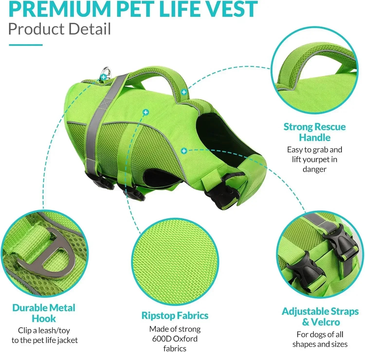 Durable Mesh Dog Life Jacket