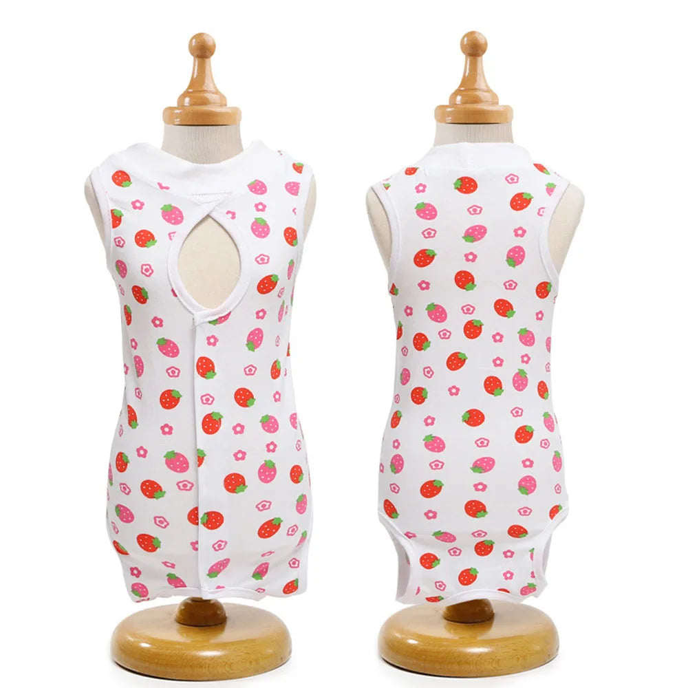 Cat/Kitten Recovery E-Collar Anti-Licking Pajamas Suit