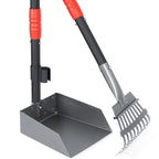 Pet Waste Removal Scoop Tray and Rake Set,
