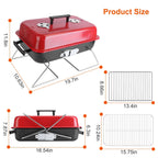 Portable Charcoal BBQ Grill         Folding Tabletop Smoker.   for Outdoor Camping Picnic Backyard Cooking