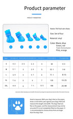 4Pcs Pet WaterProof Rain Shoe Anti-slip Rubber Boot