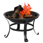 Curved Feet Iron Brazier Wood Burning Fire Pit