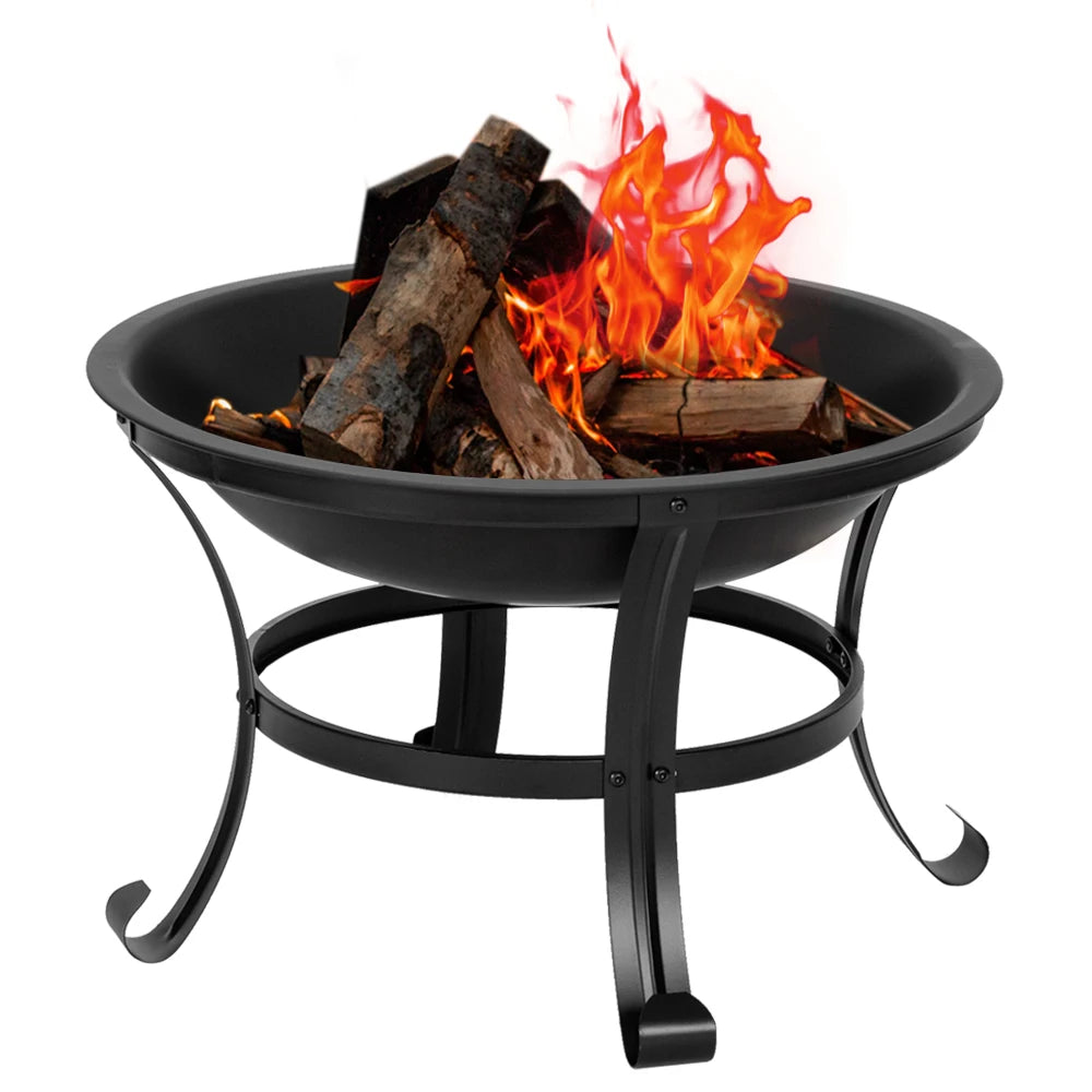 Curved Feet Iron Brazier Wood Burning Fire Pit