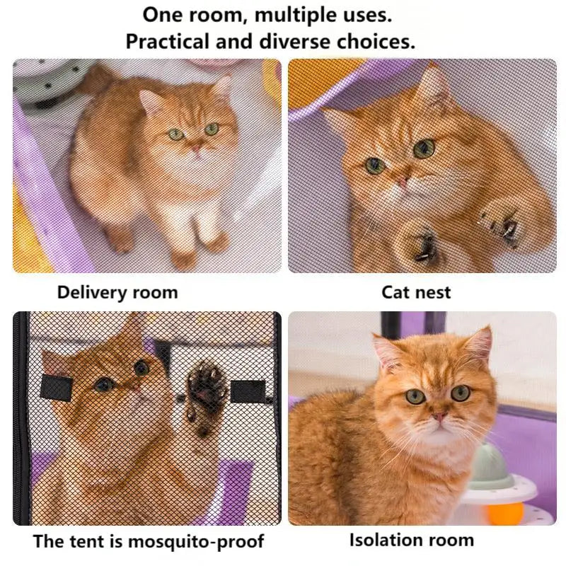 Foldable Mesh Ventilated Circular Cat Nest