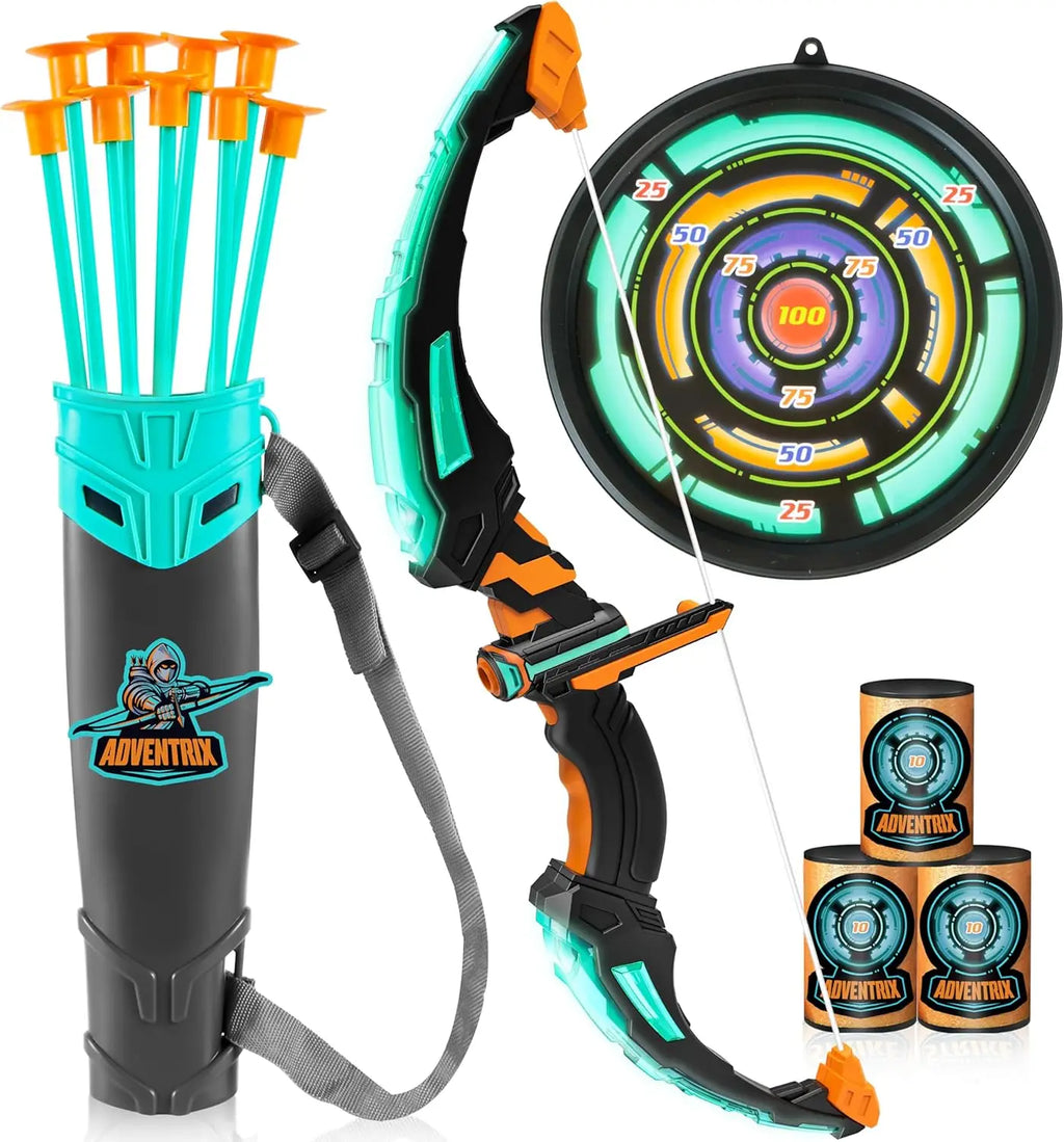 Kids Bow and Arrow Set LED Light Up Archery Toy
