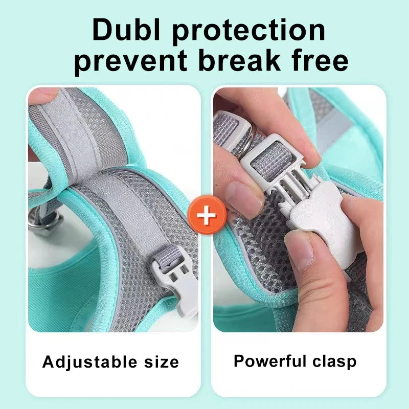Dog Cat Harness/Vest Reflective Breathable Adjustable