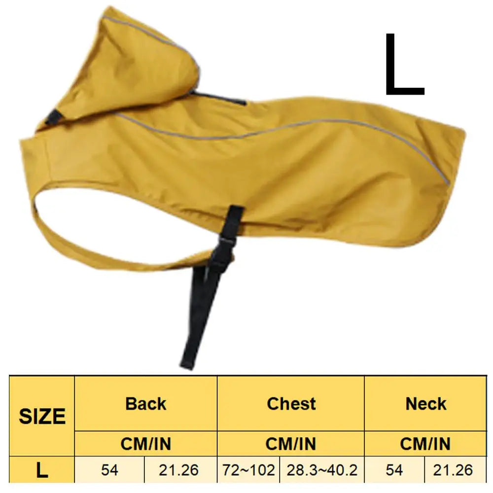 Lightweight Pet Rain Jacket  Hooded