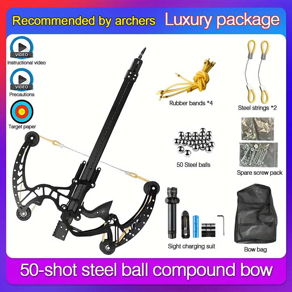 High Precision 50-Shot Full Metal Compound Bow,
