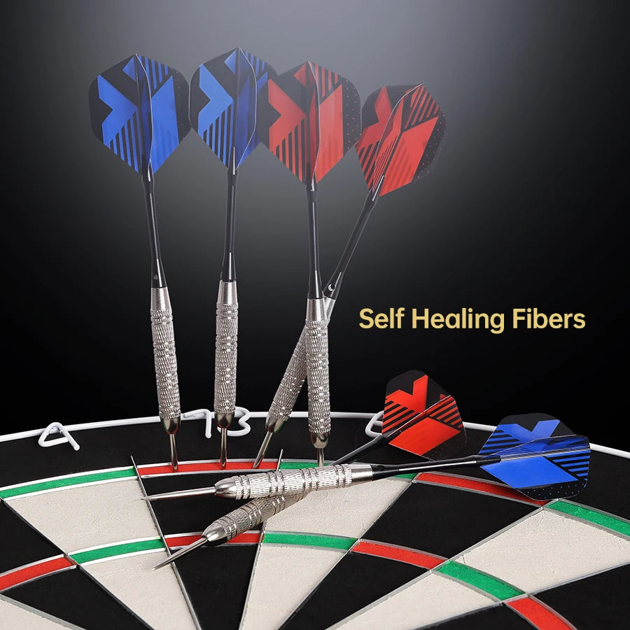 Dart Board 18 Inch with Steel Tip Darts Swivel Number Ring