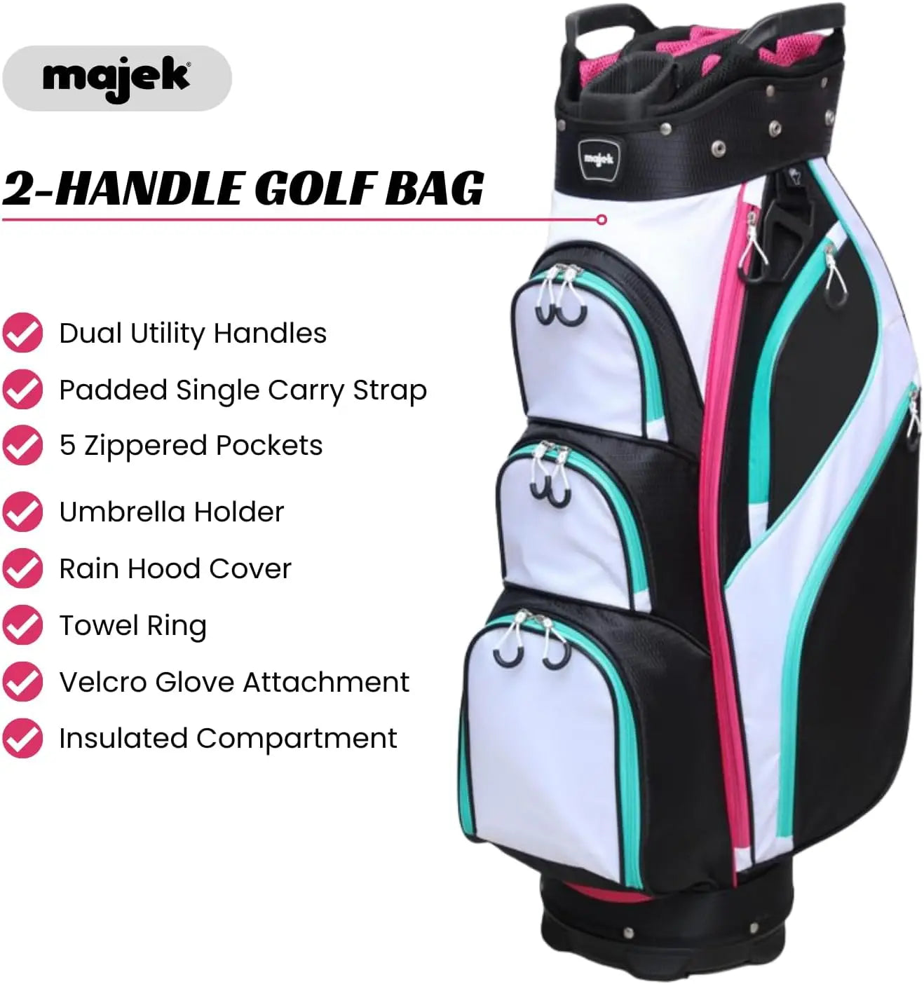 Vintage 80s Retro Golf Bag for Women