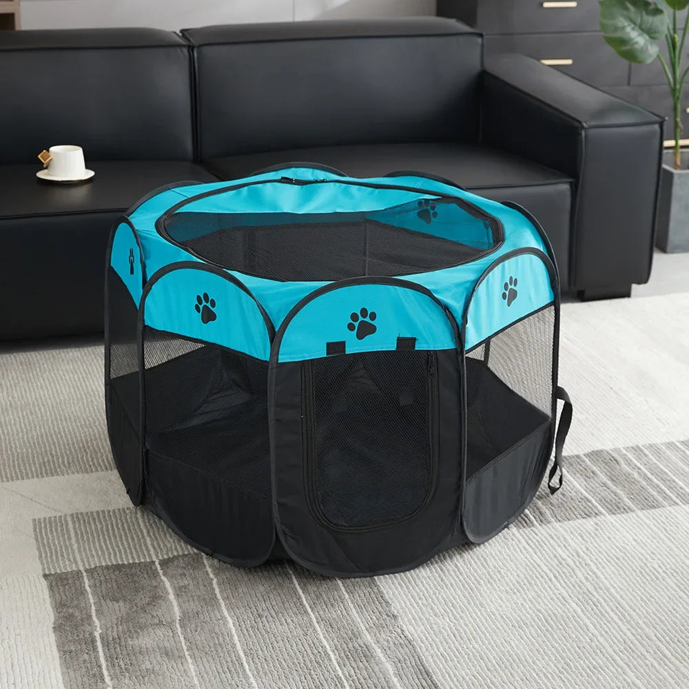 Foldable Pet Tent Durable Grip House  Octagonal