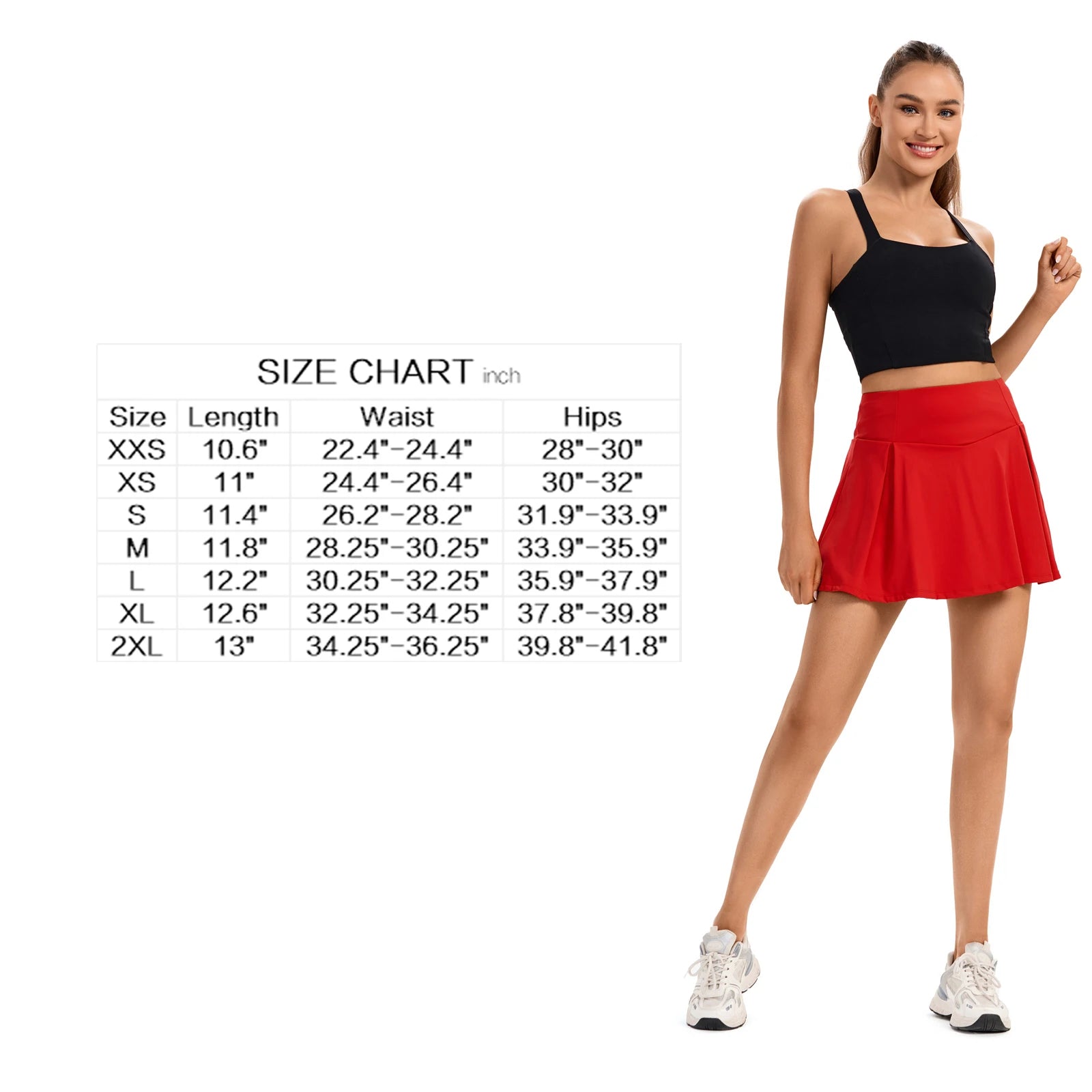 Tennis Golf Skirt High Waist With Yoga Running Shorts