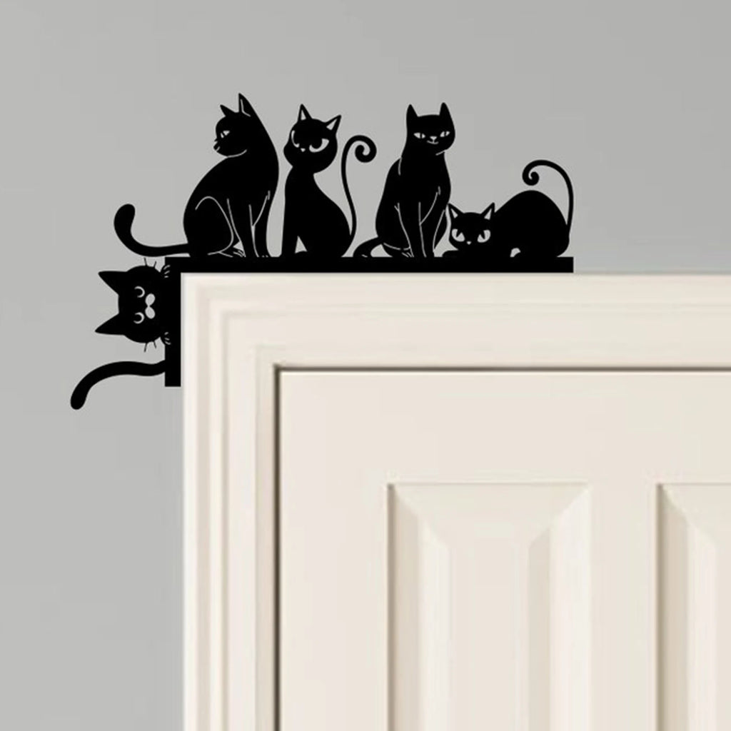 1pc, Metal Art Wall Decoration, Cats