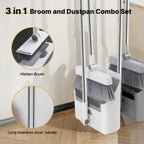 3in 1 Broom and Dustpan Set Floor Brush Long-handled