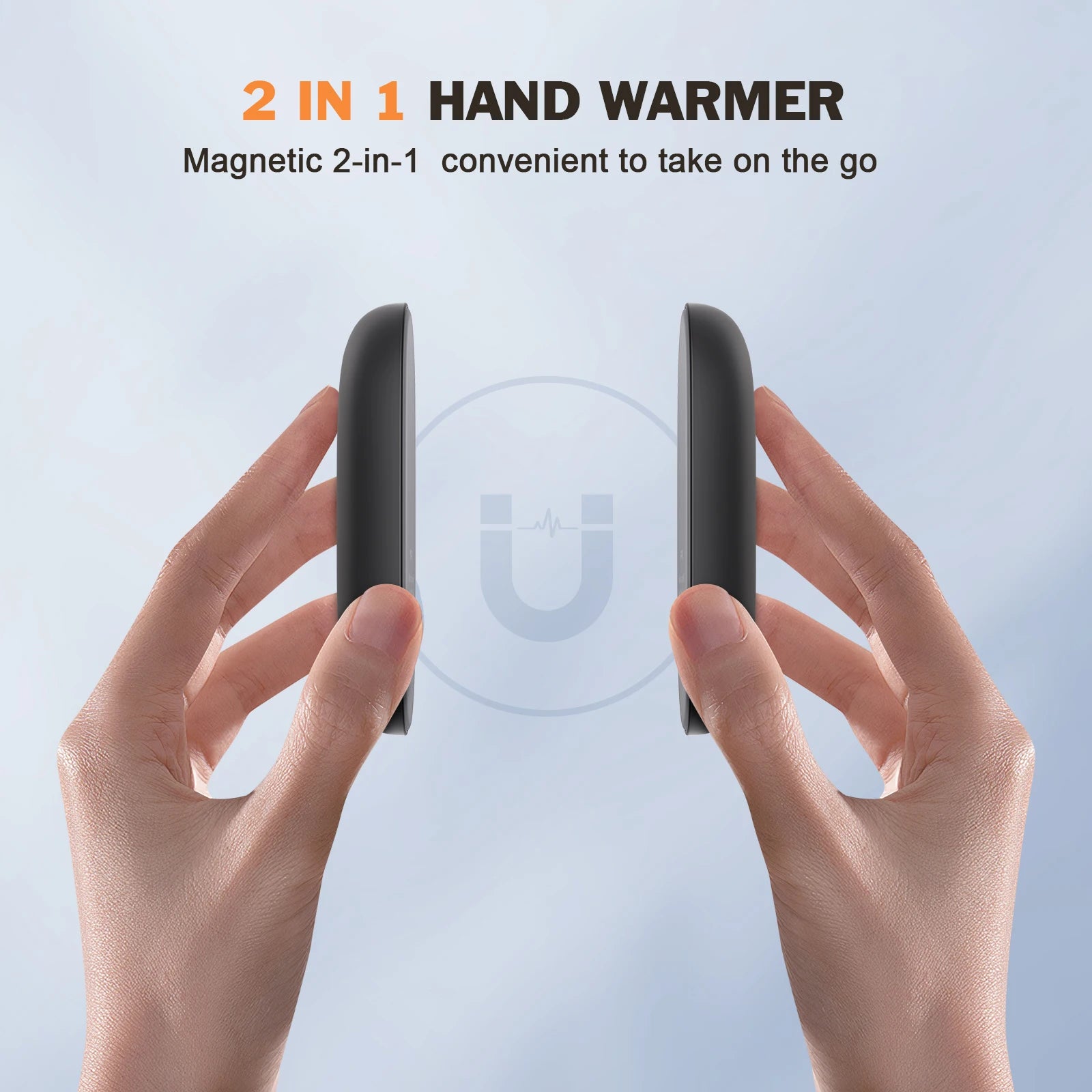 Magnetic Hand Warmers 2 Pack Rechargeable  Instant Heating
