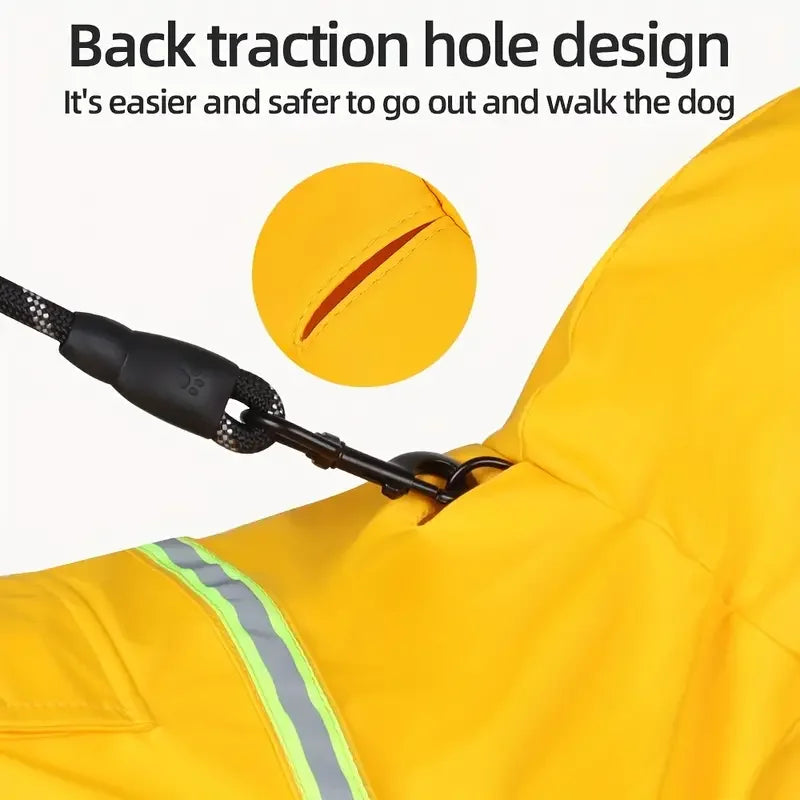 Pet Hooded Raincoat, Cape Style Reflective