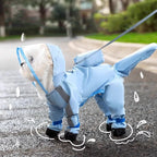 Large Dog Dinosaur Raincoat Four Legged Waterproof