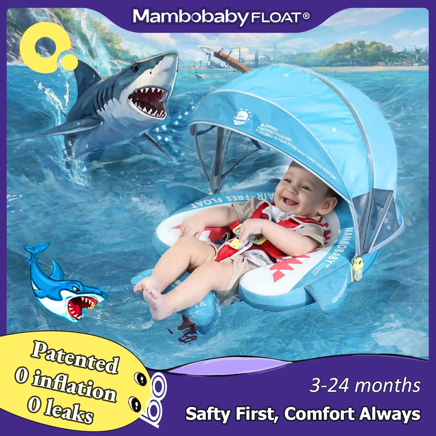 Float Infant With Parasol Beach Toys