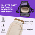 Portable Dog Carrier for Small, Medium Cats Up To 15Lbs.