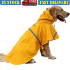 Large Dog Raincoat Waterproof Adjustable Lightweight Hoodie