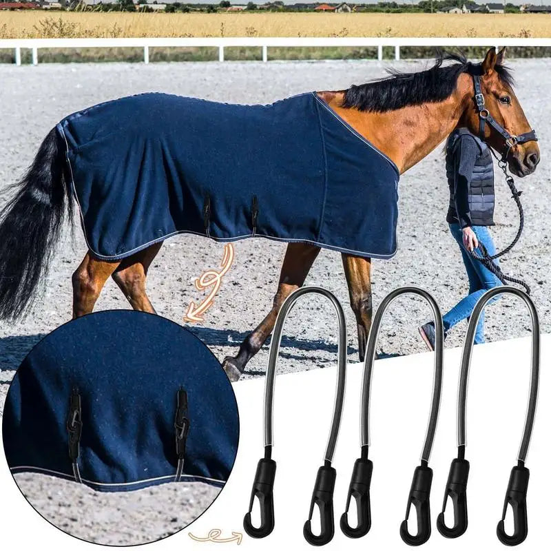 Horse Blanket Straps Adjustable Elastic Tail Strap