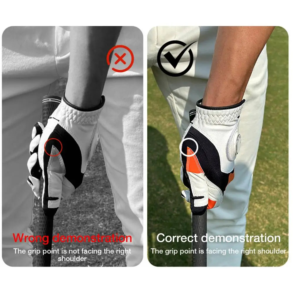 Left Hand Golf Gloves Chipping Correction Grip Trainer