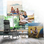 2-Piece Zero Gravity Reclining Lawn Chairs Set