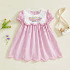 Toddler Girl Easter Dress with Short Sleeves