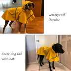 Large Dog Raincoat Waterproof Adjustable Lightweight Hoodie