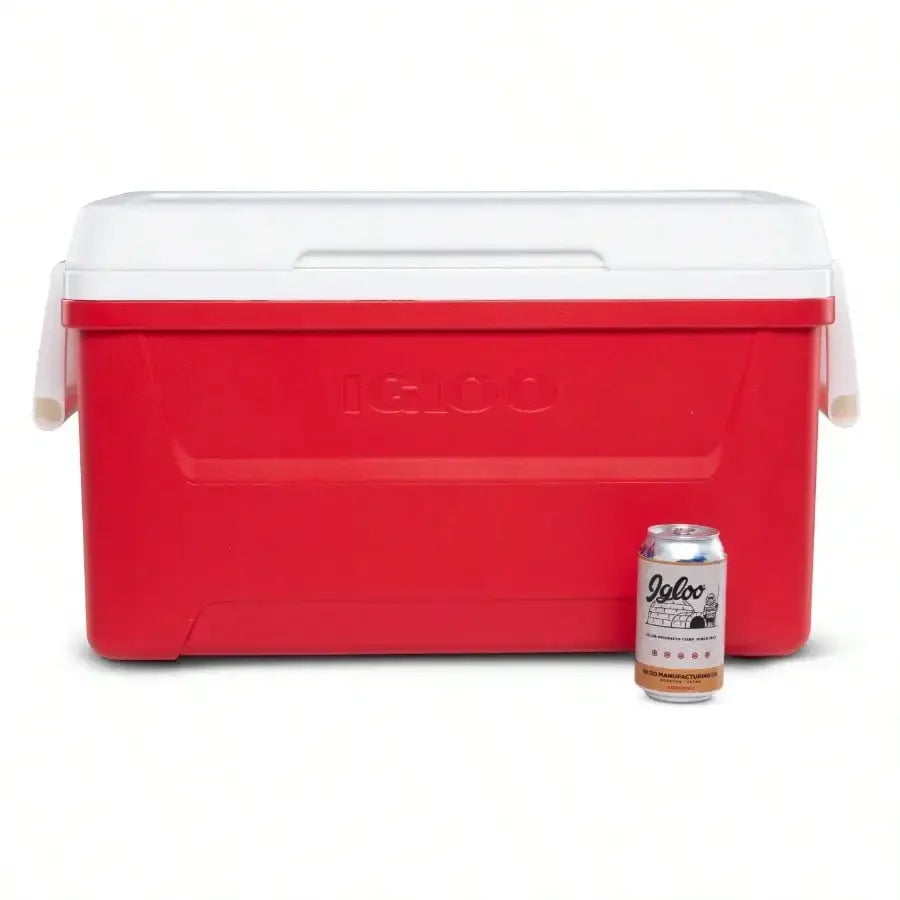 48 QT Ice Chest Cooler, Portable  for Camping, Beach, Tailgating & Outdoor Parties, Red