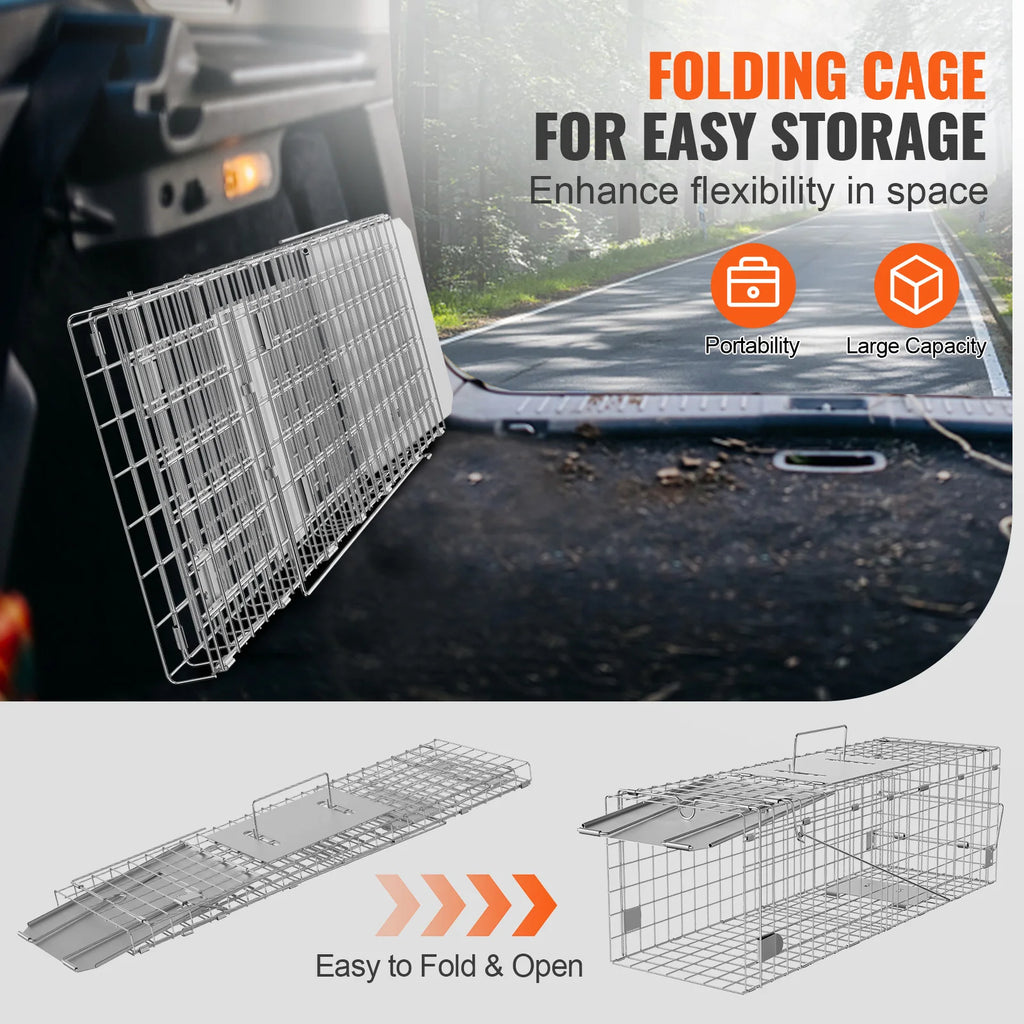 Live Animal Cage Trap Humane Cat Rodent Control
